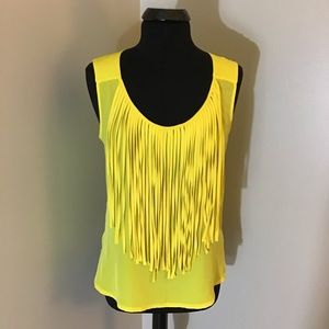 Yellow Fringe Top